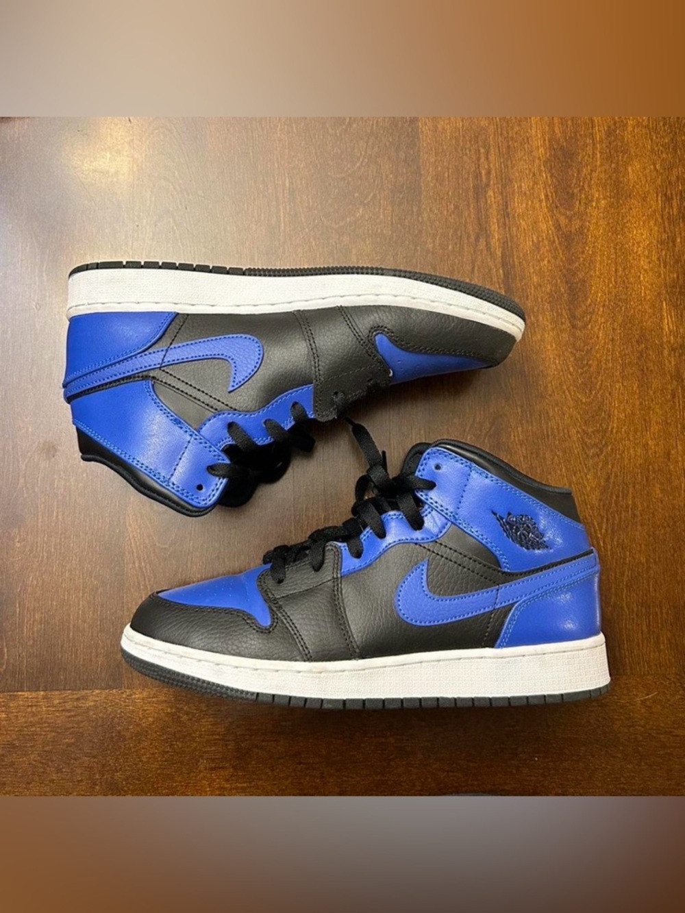 Nike Women’s High Top Sneakers — Black and Royal Blue